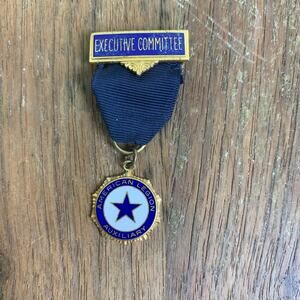 Vintage American Legion Auxiliary Executive Committee Ribbon Medal‎ Badge